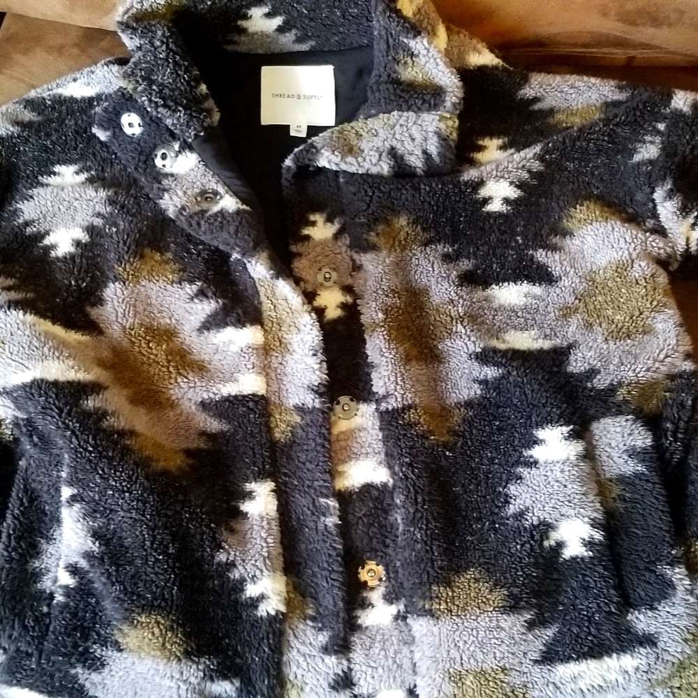 Sherpa sweater jacket
